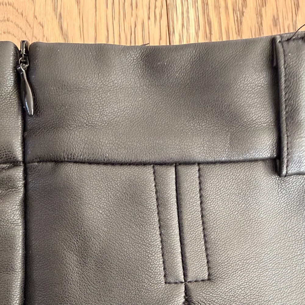 Zara Girls’ Black Faux Leather Mini Skirt - Picture 3 of 5